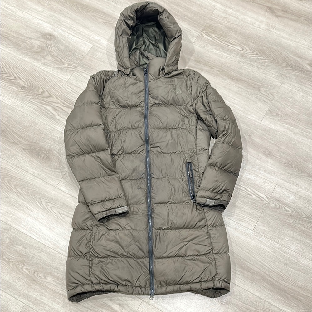 The North Face Green Puffer Jacket with Hood